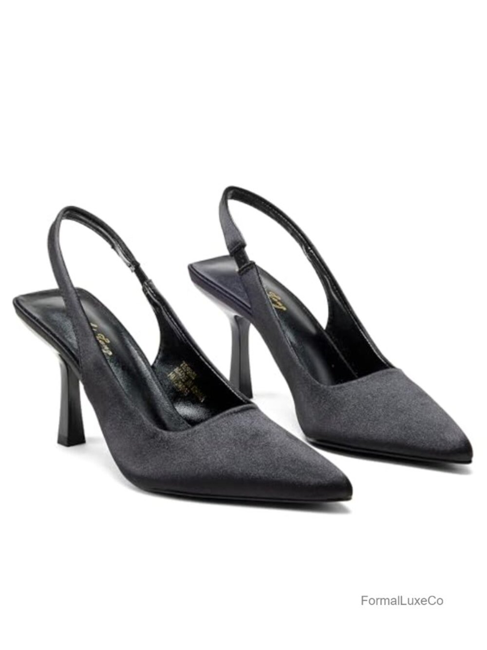 Slingback Kitten Heel Stiletto Pumps Pointed Toe Party Office - Picture 4 of 6